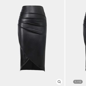 Sophisticated Black Wrap Skirt